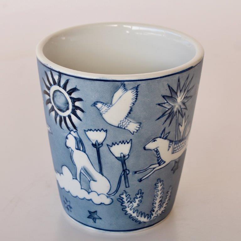 Small Blue Tiger & Moon Planter